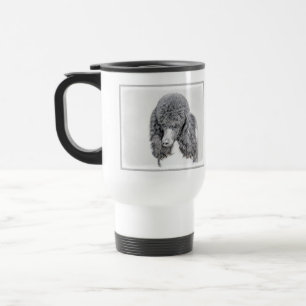 Mug De Voyage Peinture à paille noire standard - Art du chien