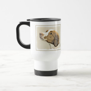 Mug De Voyage Peinture Brittany - Joli Art Original de Chien