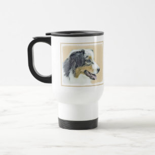 Mug De Voyage Peinture de berger australien - Art original de ch