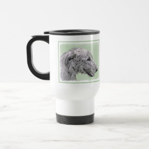 Mug De Voyage Peinture du chien-loup irlandais 2 - art original