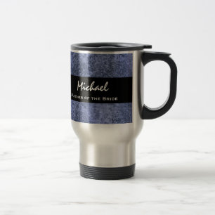 Mug De Voyage PÈRE de la grunge bleue nommée faite sur command