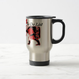 Mug De Voyage Père Noël de la collection Liste des tâches.