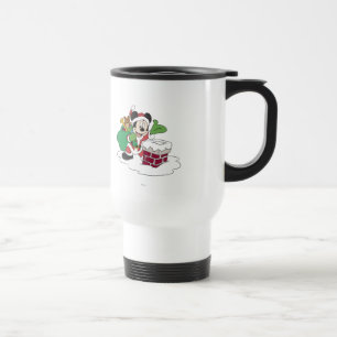 Mug De Voyage Père Noël Mickey descendant la cheminée