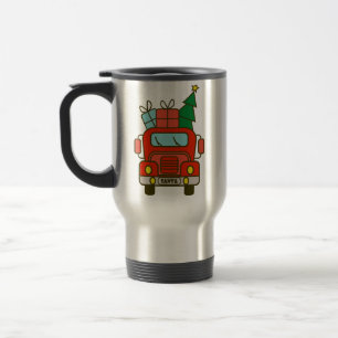 Mug De Voyage Père Noël vue de devant Joyeux Noël