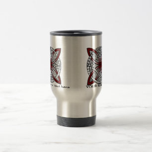 Mug De Voyage Personnalisable Céltic Knot Doodle Maroon Red