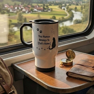Mug de voyage personnalisé Chat Noir