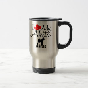 Mug De Voyage Personnalisé J'Aime Mon Akita