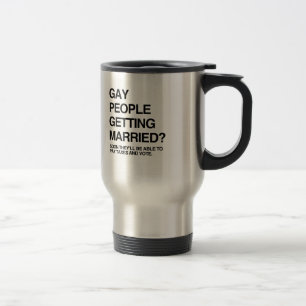 MUG DE VOYAGE PERSONNES GAIES SE MARIANT