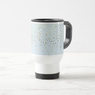 Mug De Voyage Petite Golden Stars Voyage café bleu clair