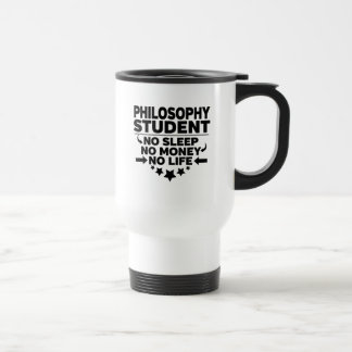 Mug De Voyage Philosophie Étudiant Non Sommeil Non Argent Non Vi