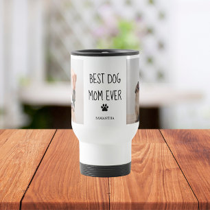 Mug De Voyage Photo Collage moderne Meilleur Chien Maman Jamais