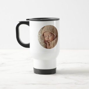 Mug De Voyage Photo de bébé minimaliste avec texte   Cadeau pers