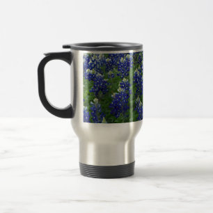 Mug De Voyage Photo de champ de Bluebonnets de Texas