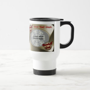 Mug De Voyage Photo de conception de papa de base-ball