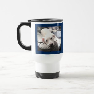 Mug De Voyage Photo de mignon chien blanc avec papa ne faisant r