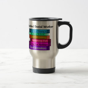 Mug De Voyage Pile retirée de cadeaux d'assistant social de