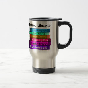 Mug De Voyage Pile retirée de cadeaux de bibliothécaire de la