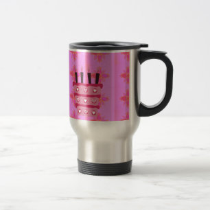 Mug De Voyage Pink Bird Cake Art Imprimer