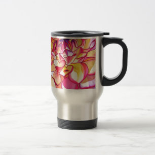 Mug De Voyage Pink Dahlia fleurs aquarelle art
