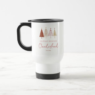 Mug De Voyage Pink Winter Onderland Girl Premier anniversaire