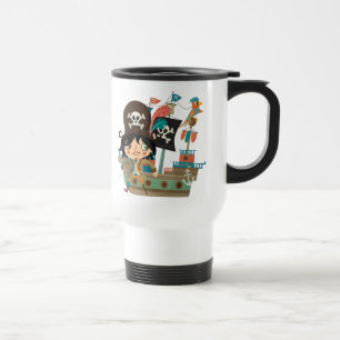 Mug De Voyage Pirate et bateau de pirate