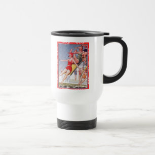 Mug De Voyage Piscine Fête Nage Vintage Été