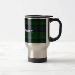 Mug De Voyage Plaid de tartan bleu et vert élégant d'Abercromb