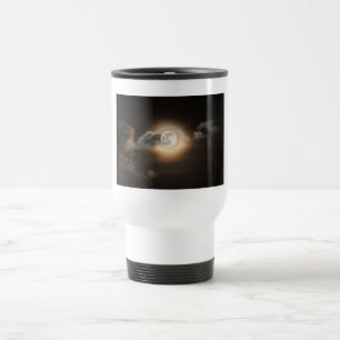 Mug De Voyage Pleine lune dans la nuit nuageuse