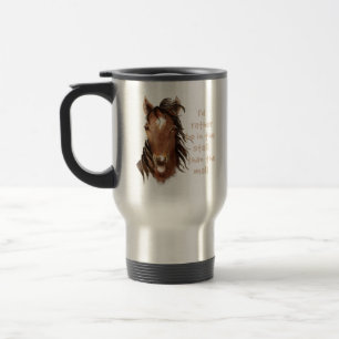 Mug De Voyage Plutôt être dans le Stall que le Citation du Mall