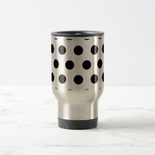 Mug De Voyage Pois noirs sur Arrière - plan blanc