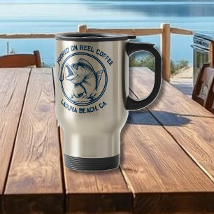 Mug De Voyage Poisson amusant sur le café de bobine