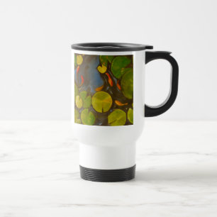 Mug De Voyage Poisson D'Or Koi Pond Water Lys