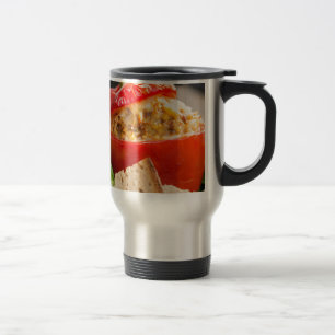 Mug De Voyage Poivrons farcis au four avec sauce à la viande et