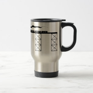 Mug De Voyage Pont de haut niveau avec la locomotive à vapeur d