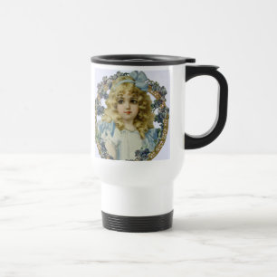 Mug De Voyage Portrait de jolie petite fille antique