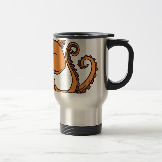 Mug De Voyage Poulpe orange (Droit)