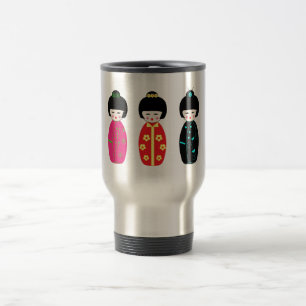 Mug De Voyage Poupées en bois de Kokeshi - poupées de style