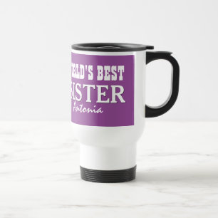 Mug De Voyage POURPRE nommé fait sur commande A03 de la