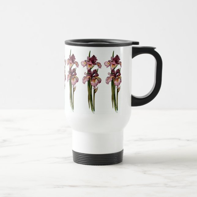 Mug De Voyage Poussés Irises - Blanc (Droite)