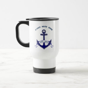 Mug De Voyage Première Ancre d'accouplement personnalisée Nauti