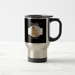 Mug De Voyage Première Fête des pères Black Photo personnalisée 