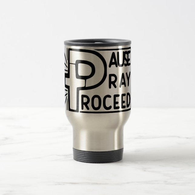 MUG DE VOYAGE PRIE DE PAUSE PROCÉDÉE (Centre)