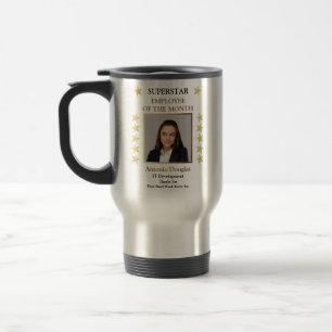 Mug De Voyage Prix Superstar de l'employé du mois Photo Golde