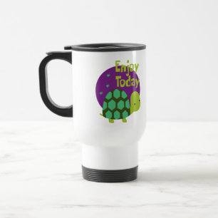 Mug De Voyage Profitez de la vie Kawaii mignon drôle tortue vert