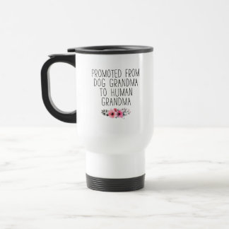Mug De Voyage Promu À Grand-Mère Humaine De Grand-Mère De Chien