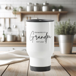 Mug De Voyage Promu à Grand-père EST 2025 Nouveau grand-père