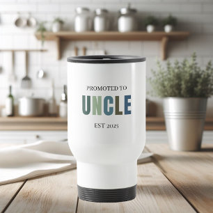 Mug De Voyage Promu à oncle EST 2025 Cadeau personnalisé