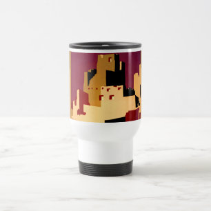 Mug De Voyage Pueblos Anciens du Sud-Ouest WPA Poster Art