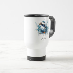 Mug De Voyage Puffin Splash, personnalisé