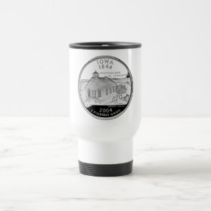 Mug De Voyage Quartier d'État de l'Iowa Reverse Side Faux
